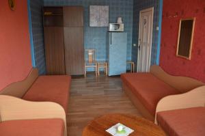 Svetainės erdvė apgyvendinimo įstaigoje Chernobyl type rooms in a block flat house