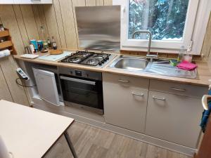 Kuchyň nebo kuchyňský kout v ubytování Chalet Sorgenfri
