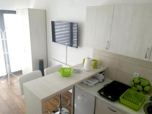 Kuchyň nebo kuchyňský kout v ubytování Apartman NINA Wind Resort
