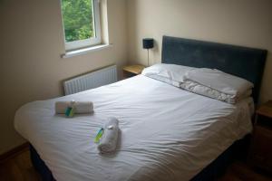 Cama o camas de una habitación en Titanic Apartments Belfast