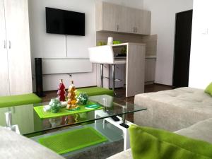 Kuchyň nebo kuchyňský kout v ubytování Apartman NINA Wind Resort