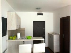 Kuchyň nebo kuchyňský kout v ubytování Apartman NINA Wind Resort