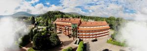 an aerial view of a building in the mountains at SPA Hotel Jawor in Jaworze
