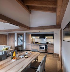 Dapur atau dapur kecil di Residence Alpen Lodge