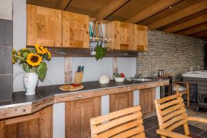 Kuhinja oz. manjša kuhinja v nastanitvi Chalet Natura With Sauna and Whirlpool