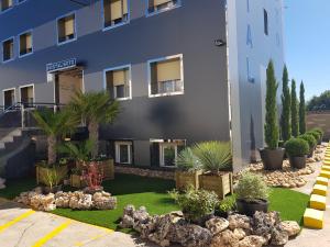 A garden outside Hostal Soto