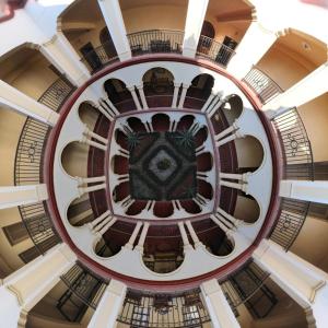 an overhead view of the dome of a building at Hotel Los Monteros in Ciudad Victoria