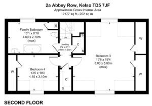 Půdorys ubytování Kelso cobbles