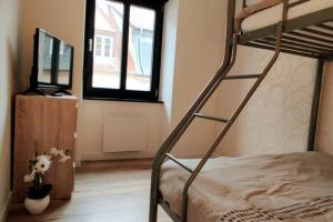 Postel nebo postele na pokoji v ubytování Le Cygne, appartement de standing en hyper-centre