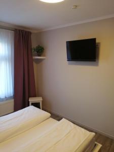 TV a/nebo společenská místnost v ubytování Hotel Altes Badehaus