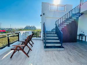 Svalir eða verönd á Chao Zhou 86 B&B