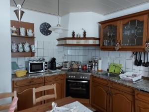Kuchyň nebo kuchyňský kout v ubytování Apartment Dietze
