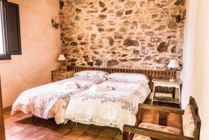 Cama o camas de una habitación en Lagar de Viña Vieja