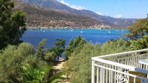a view of a large body of water with boats at Theodora Studios in Yenion