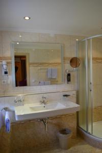 Koupelna v ubytování Hotel Alpenresi