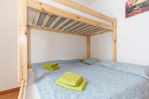 Postel nebo postele na pokoji v ubytování Horský apartmán Temari 2 Klínovec