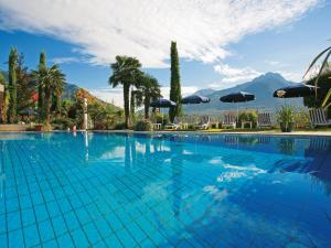 - une piscine avec vue sur les montagnes dans l'établissement Hotel Marlena, à Marlengo