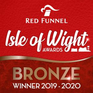 a red and white sign with the words red funnel isle of wight wine at The St. Leonards Guest House in Shanklin