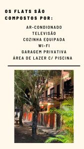 a collage of photos of a building and a tree at Residencial Varandas de Setiba in Una
