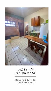 Dapur atau dapur kecil di Residencial Varandas de Setiba