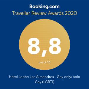Certificato, attestato, insegna o altro documento esposto da Hotel Joohn Gay only LGBTIQ