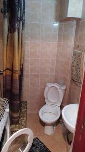 ein Bad mit einem WC und einem Waschbecken in der Unterkunft Одесская квартира в центре in Odessa