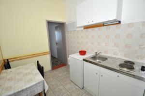 a kitchen with a sink and a counter top at Apartments Davor Ceko in Jesenice