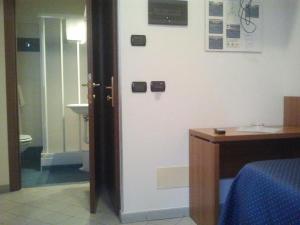 Koupelna v ubytování Hotel Rezia