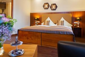 Postel nebo postele na pokoji v ubytování Hotel Mutter-Bahr