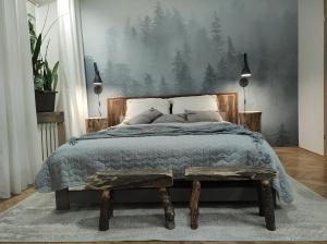 Posteľ alebo postele v izbe v ubytovaní Apartament - Zielone Podlasie