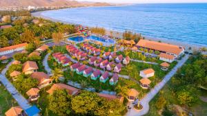 an aerial view of a resort by the water at TTC Resort Ninh Thuan - Unlimited Access to Water Park in Phan Rang