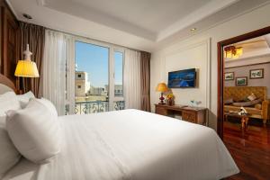 Voodi või voodid majutusasutuse Hanoi Pearl Hotel toas