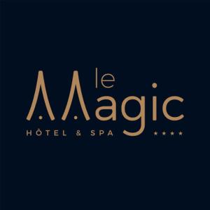 a sign with a picture of a man on it at Le Magic Hôtel & Spa in Vitré