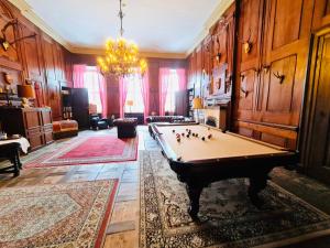 Großes Zimmer mit Billardtisch. in der Unterkunft Jagdschloß Walkenried in Walkenried