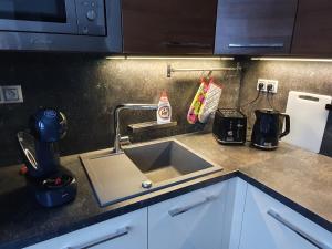 Kuchyň nebo kuchyňský kout v ubytování Family apartmán Kovářská