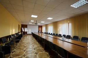 a large conference room with a long table and chairs at Pansionat Slavskiy in Slavske +67 photos