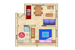 a drawing of a floor plan of a house at Chalet Presanella in Temù