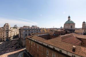 an aerial view of a city with buildings at Missori Suites in Milan