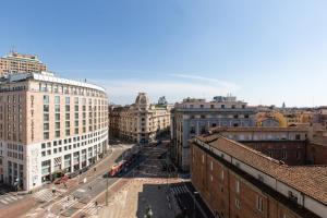 an aerial view of a city with buildings at Missori Suites in Milan