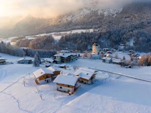 Chalets Weitblick Mariasteinerhof að vetri til
