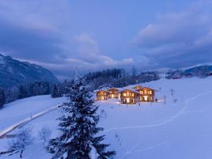 Chalets Weitblick Mariasteinerhof að vetri til