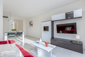 TV a/nebo společenská místnost v ubytování Apart-rent Apartamento Francesc Macia 2003