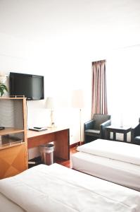 TV a/nebo společenská místnost v ubytování Rugs Hotel Düsseldorf