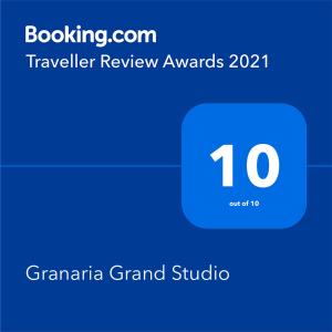 Certifikát, ocenenie alebo iný dokument vystavený v ubytovaní Granaria Grand Studio
