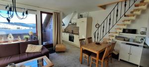 Kuchyň nebo kuchyňský kout v ubytování Ferienwohnung Fernblick