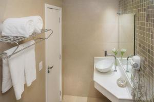 Koupelna v ubytování Hotel Rafain Centro