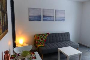 Posezení v ubytování Tiny House unterm Zwetschgenbaum