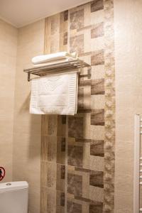 Koupelna v ubytování Sultan Mehmet Pensiune & Restaurant