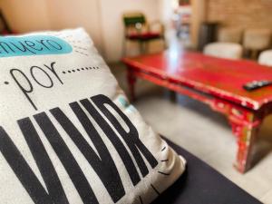Posezení v ubytování ECO Hostel