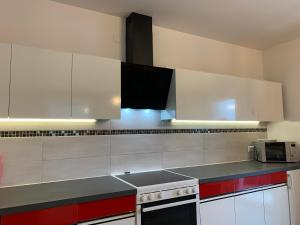 Kuchyň nebo kuchyňský kout v ubytování Musi Appartements